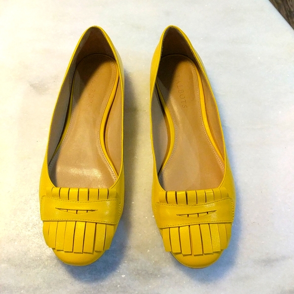 talbots yellow flats